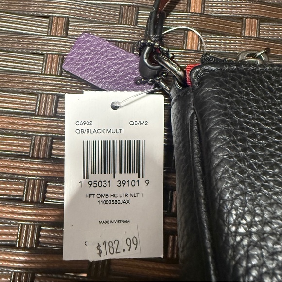 NWT Coach black nolita bag with rainbow ombre Horse and Carriage logo C6902 - Picture 6 of 6